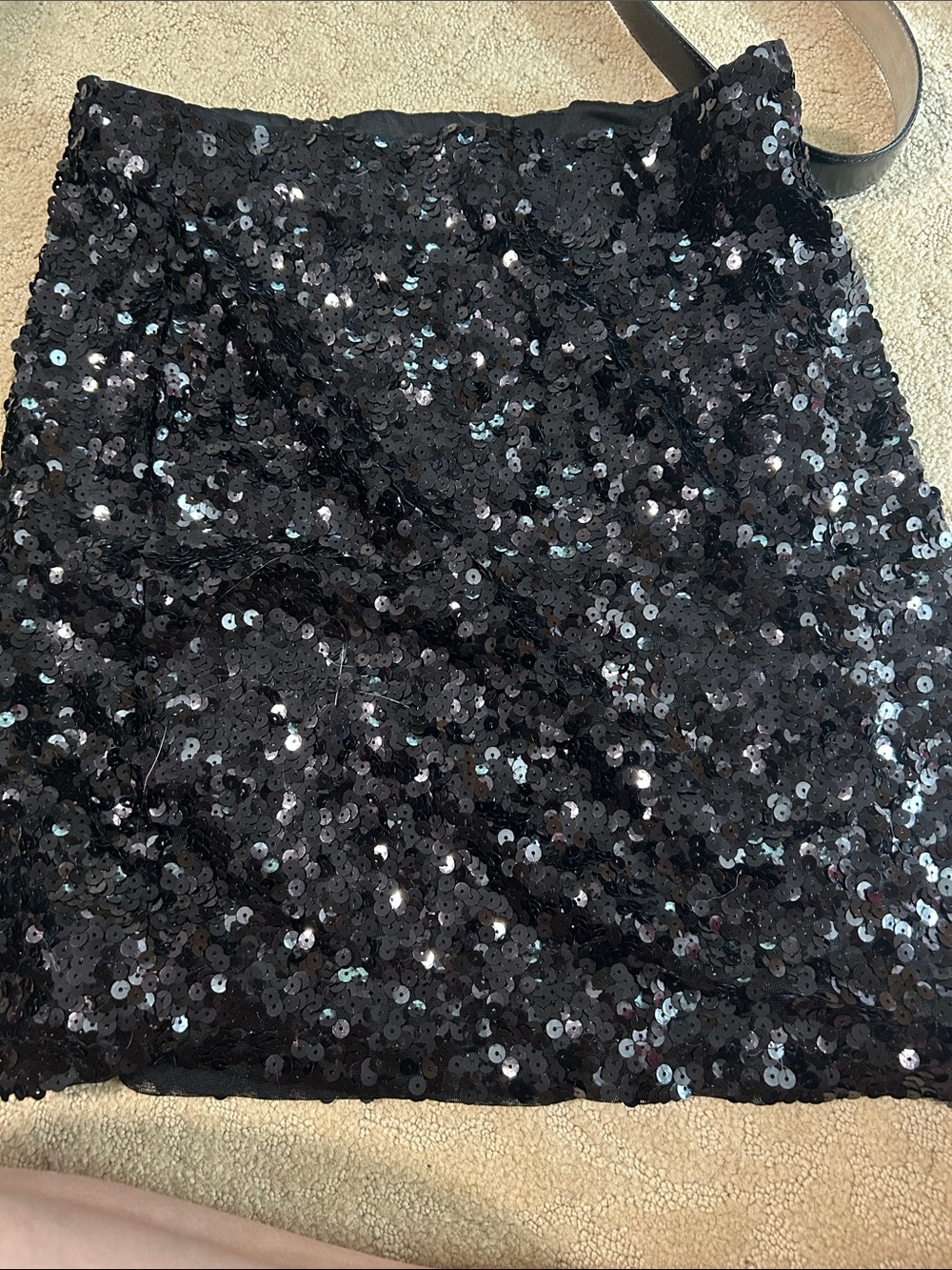 Maner Black Sequin Mini Skirt - Sparkling Party Skirt